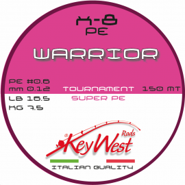 Key West Warrior Tournament Super PE #0.6 0.12mm 150mt X-8 Pink